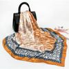 Bohemian Women Muslim Hijab Bandana 90*90cm Print Silk Headkerchief Satin Square Scarf  Office