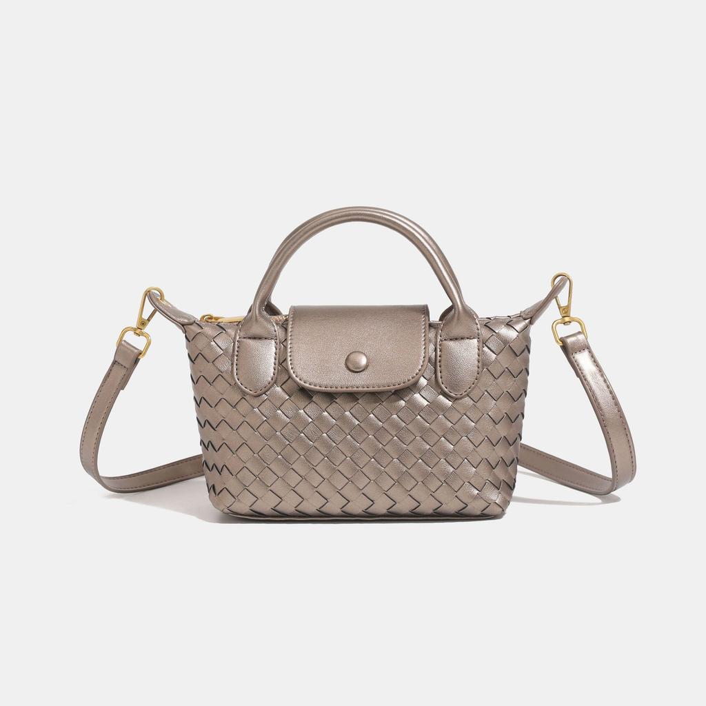New Woven Dumpling Bag Texture Popular Portable Bucket Bag High Sense Fashion Versatile Shoulder Messenger Bag