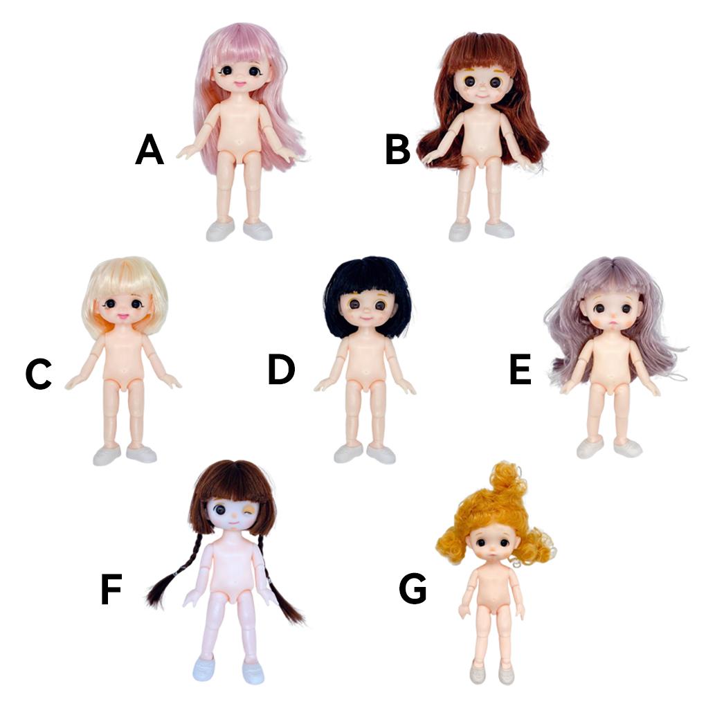 17CM 6Inch Girl Doll Nude Body Lightweight Small Size DIY Toys Smooth Flexible Simulation Clothing Accessories Kids