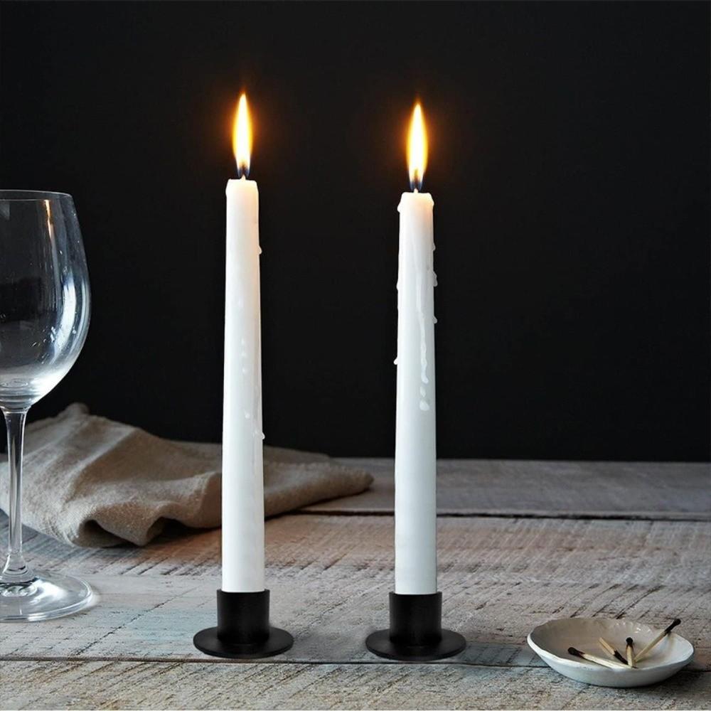 Retro Candle Holders Iron Candle Stand Decorative Candlestick Holder Tabletop Decor