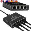 Répartiteur Ethernet Gigabit 1 vers 4 avec câble d'alimentation USB Adaptateur Répartiteur Internet 1000 Mbps Haute Vitesse pour Câble Cat5/5e/6/7/8
