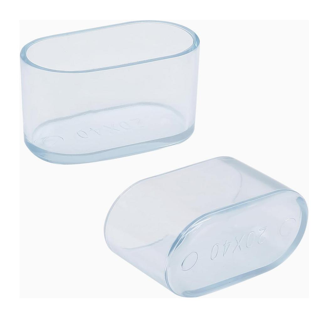 4Pcs Clear Silicone Oval Chair Leg Covers - Furnitures Feets Protectors, Oval Chair Leg Caps