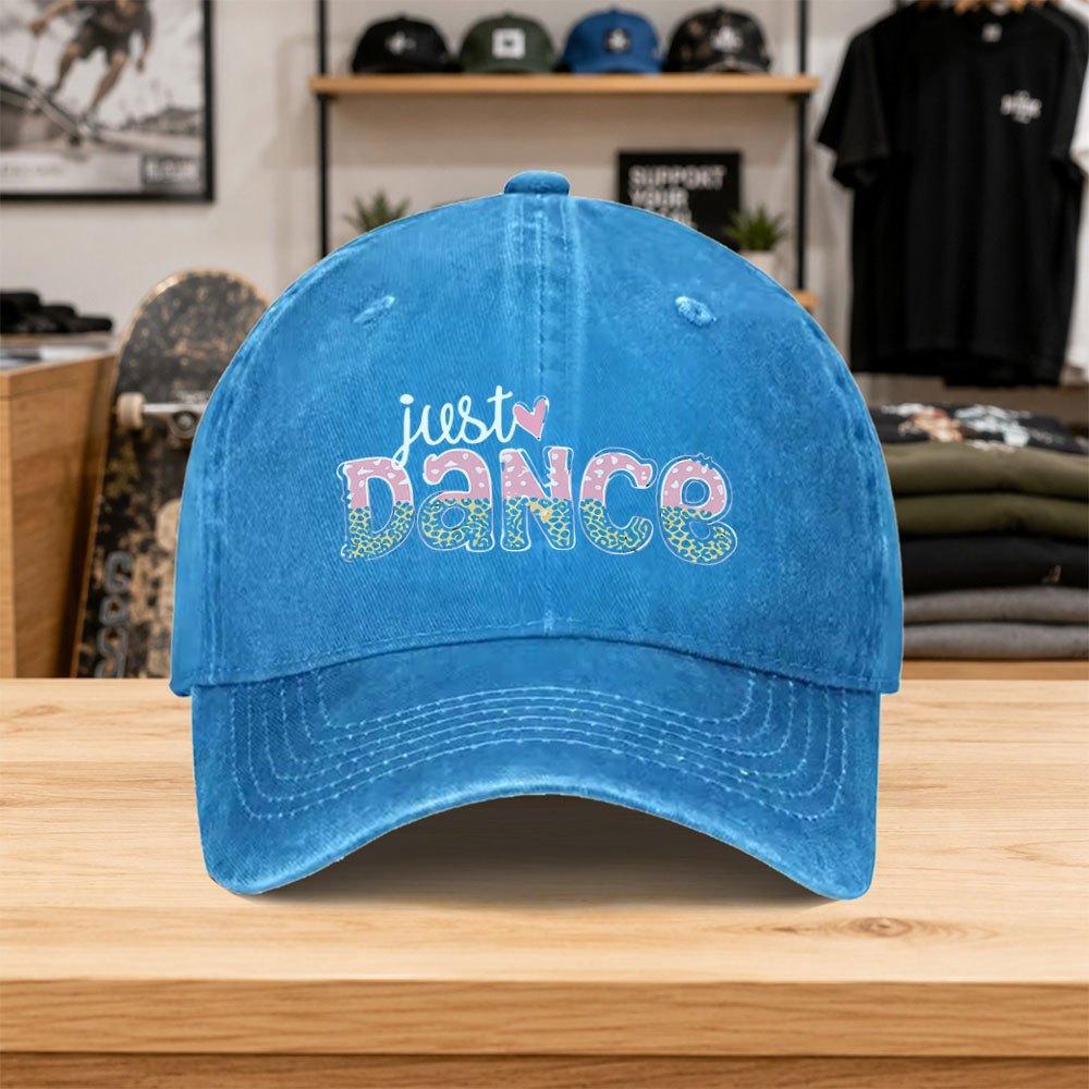 1pc Just Dance Baseball Cap For Unisex Washed Duckbill Hat Suitable For Outdoor Sports Parties Lightweight Hook Loop Cl