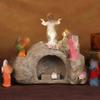 10 Pieces Cartoon Nativity Set ChildFriendly Design Cute Figures Christmas Manger Scene for