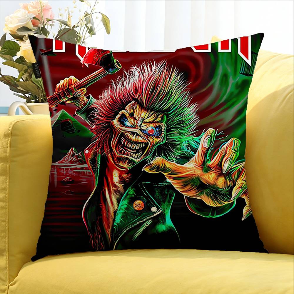 I-Iron Run For Your M-Maiden   Various Sizes Square Pillow Case For Car Home Bedchamber Decor