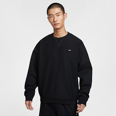 Nike Solo Swoosh Solid Color Crew Neck Pullover Fleece Lined Long Slee 2XL