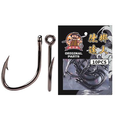 Yushinkan Fishing Tackle Grouper Hooks and Ara 4 Welded for Twisted Super for Shore and Offshore Fishing Hooks, 10-Piece Set, Sizes, Tube-Mounted,