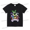 Smilings Critters Tshirt for Kids Cartoon Figure Printed Short Sleeve Clothes Children Summer White Black Base Tee Casual Tops