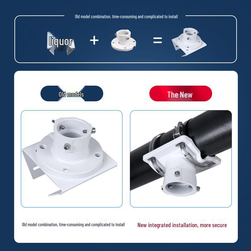 Universal Aluminum Alloy Horizontal Bar Pole Mount PTZ Bracket for High-Speed PTZ Cameras