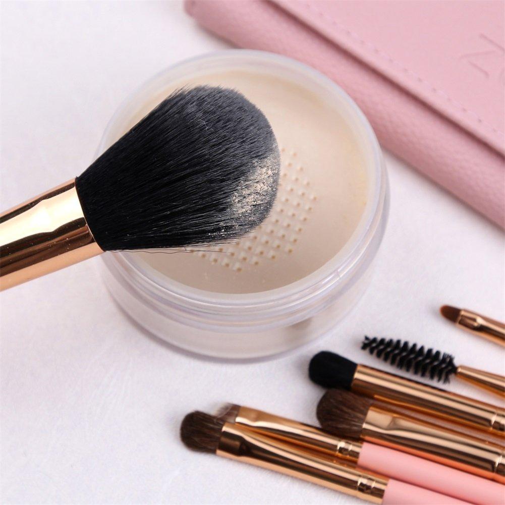 Cute makeup brush set with a dedicated makeup pouch pink 10-piece (7 brushes)
