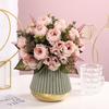 Simulare de flori Buchet ornamental realist de simulare înaltă 9 capete Flori artificiale de bujor pentru nuntă