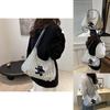 Stylish Large Capacity Blue Canvas Tote Bag For Women Perfect For Autumn Fashion