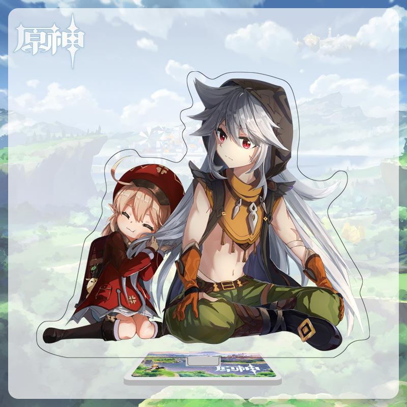 16cm Height Acrylic Large Stand-up Display Featuring Characters From Mondstadt and Liyue In Genshin