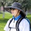 Men's Large Brim Sun Visor Hat Summer Fisherman Hat Straw Hat Enlarged Brim Sun Hat Tourist Fishing Hat Foldable