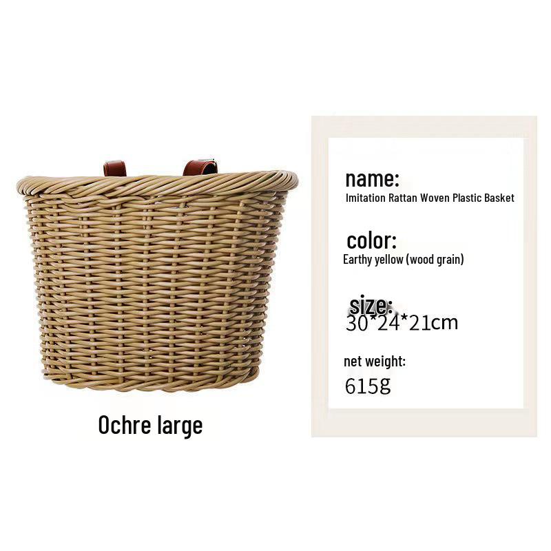 Retro Pastoral Rattan Bicycle & Scooter Basket for Kids