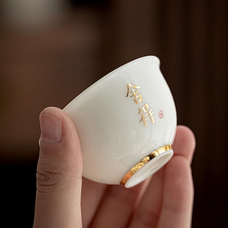 Kiln Change Five Elements Tea Cup Set Ceramic Tea Bowl With Gift Box For Home Tea Ceremony Business Gift High Quality Teacups