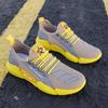 Round head mesh casual shoes men's front lace-up sports style casual shoes breathable low heel mesh shoes men's sports single shoes