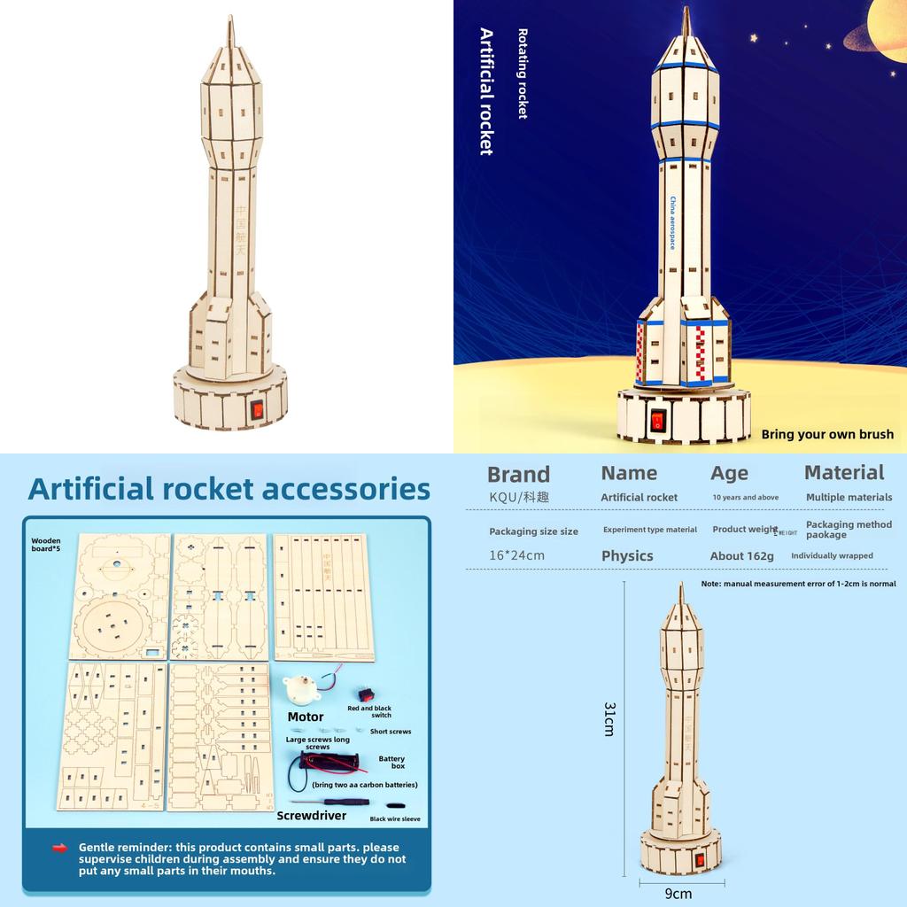 Aerospace Rocket Diy Science Kit With Electric Components For Kids And Teens