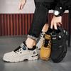 Fashion Winter New Mens Shoes Sneakers Outdoor No-slip Waterproof Rotating Button Hiking Climbing Shoes Fashion Male High Top Work Boots
