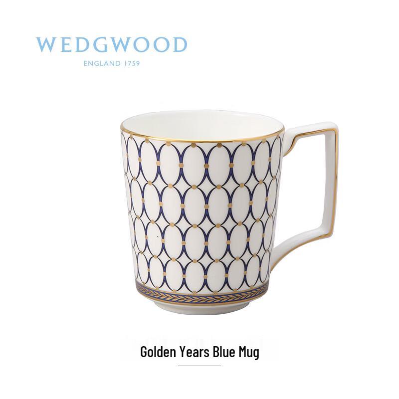 Wedgwood Blue Renaissance Gold Bone China Mug