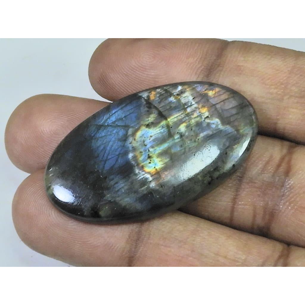 22X41X05MM Natural Purple Labradorite Spectrolite Oval Loose Gemstone 48Cts. D-434