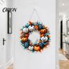 Acrylic Pumpkin Wall Hanging Halloween Pendant Decoration with Chain Waterproof Welcome Porch Sign for Front Door Window Indoor Outdoor Ornaments