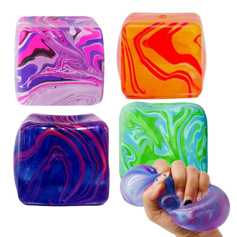 Slow Rebound Nee Doh Stress Cube Ice Cube Malt Sugar Squishy Fidget Toy Anxiety Relief Stress Relief Toy Fidget Toy