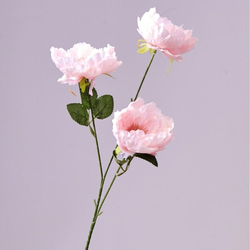 Multicolor Artificial Flower Peony 3 Heads Silk Petals Lifelike Peony Flowers Colorful Leaves Faux Flower Peony