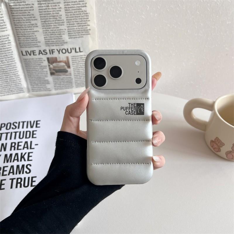 Custodia imbottita stile piumino per telefono IPhone 17 Air Pro Max Cover posteriore in PU antiurto in più colori
