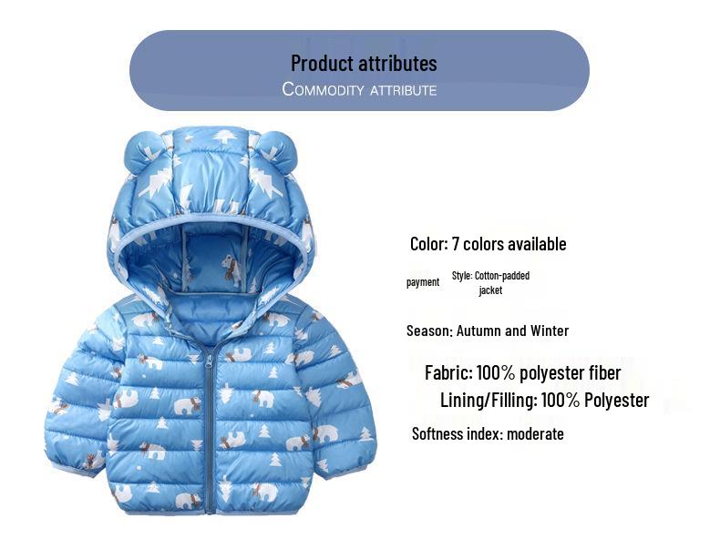 Lightweight Floral Cotton Jacket for Toddlers - Unisex Autumn & Winter Baby Coat