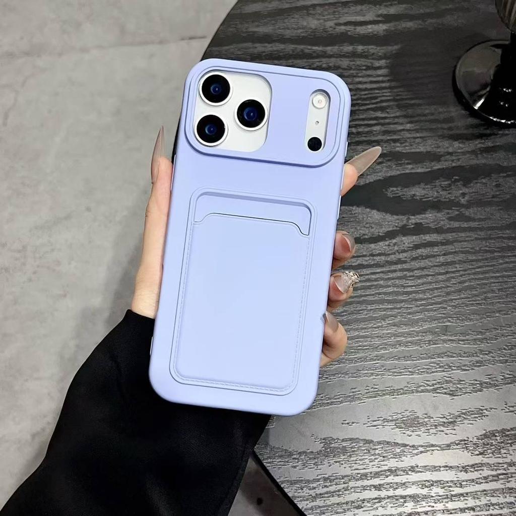 Luxury Card Bag Slot Holder Pocket Case For iPhone 17 16 15 14 13 12 11 Pro Max XS XR X 8 7 Plus Soft Silicone Shockproof Cover