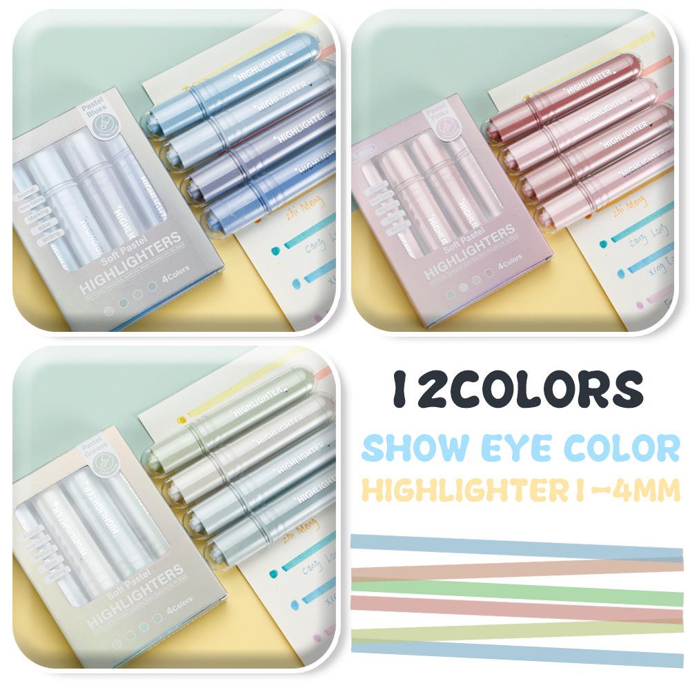 High-Value Quick-Dry Fluorescent Pen - Non-Bleeding Planner & Notes Marker for Students & Drawing