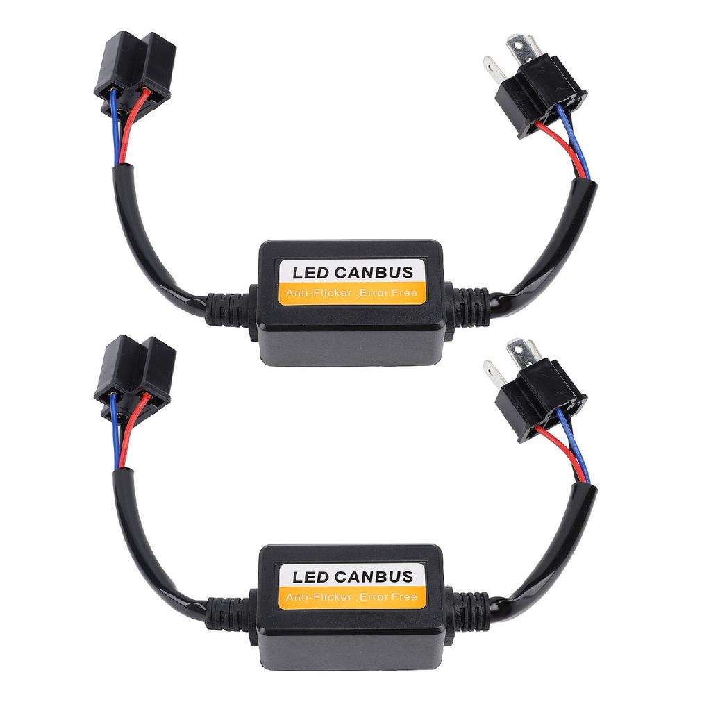 2ks H4 LED CANbus dekodér DC 9 až 16V Plug and Play Anti blikající LED dekodér s odporem světlometů