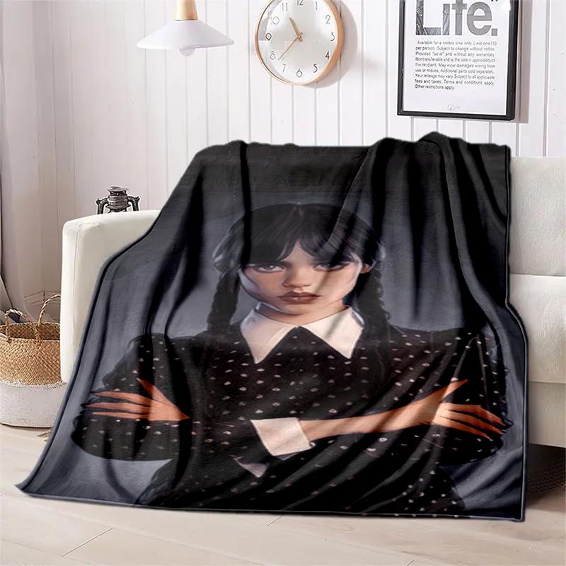 1PC Wednesday blanket, all-season lightweight home office outdoor nap multifunctional blanket, Christmas gifts