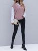 Korean Style Women's V-neck Cable Knit Pullover Vest - Early Autumn 2026 Collection