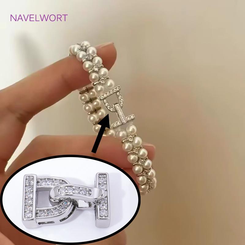 18K Gold Plated Brass Jewelry Clasps For Bracelets Making,With Zircon Connector Clasp,Locks For Jewelry,DIY Necklace Accessories