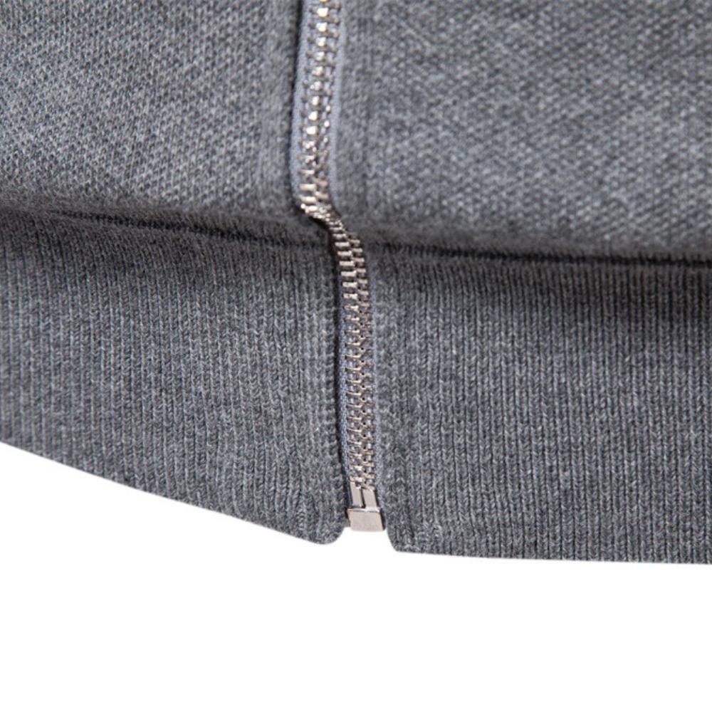 AIOPESON Mens Business Jacket 100% Cotton Solid Color Autumn Winter Warm Social Office Outerwear Zipper Jacket for Men