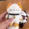 Bell Plush Cat Bag Pendant Scarf Plush Cat Doll Keychain Fashion Cat Plush Keyring  Christmas Gift
