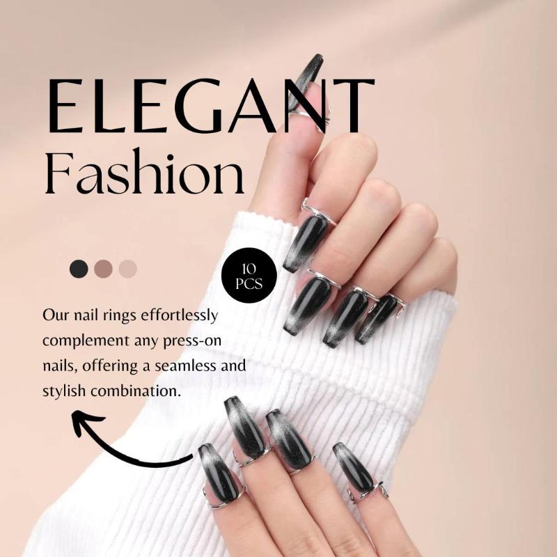 Reusable Thin Nail Rings For Women Daily Fingertip Decoration Protective Cover Trendy Ring Jewelry Gift To Girlfriend Manicure