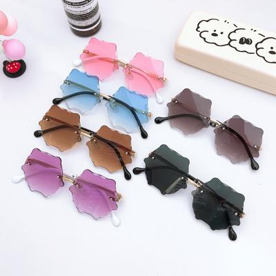 Personalized Ocean Piece Children'S Sunglasses Flower Waves Round Sunglasses Trendy Boys And Girls Sunshade Glasses