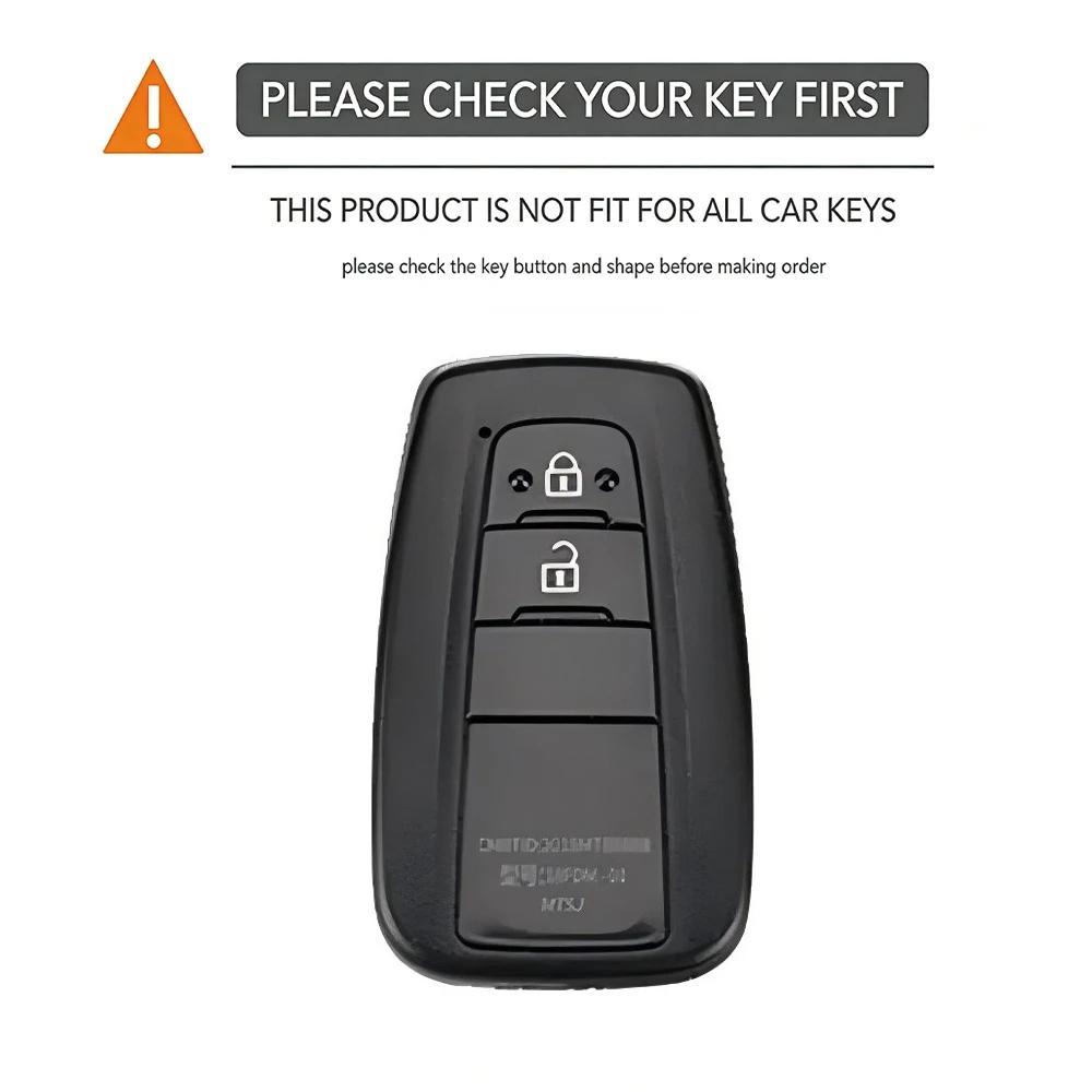 Zinc Alloy Leather Remote Car Key Case Cover For Toyota Chr Camry Corolla Rav4 Highlander C-Hr Prius Land Cruiser Prado Shell