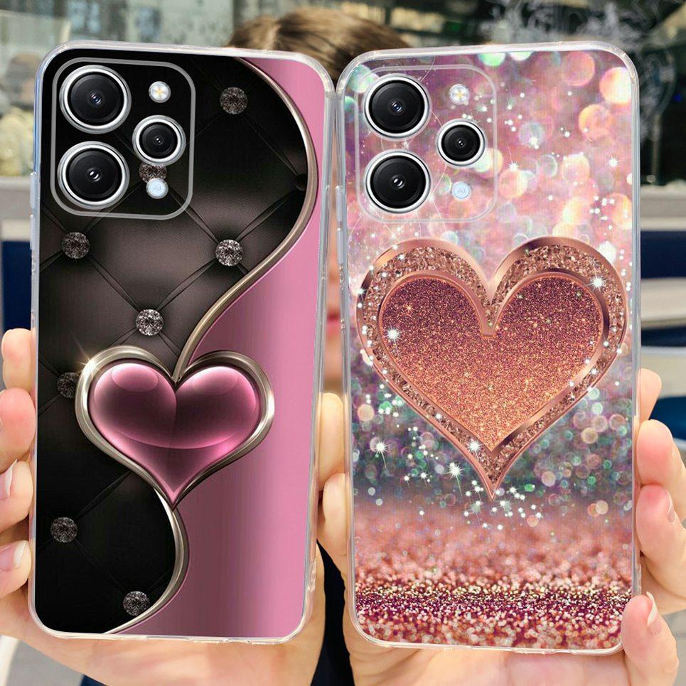 For Xiaomi Redmi 12 12c 4G Case Fashion Flower Dinosaur Soft Phone Cases For Xiaomi Redmi Note 12 Pro 4G Note 12 12s 4G Bumper