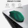 memzuoix Wireless Ergonomic for Long 1400DPI Optical USB Receiver 5 Compatible with Chrome Dark Green Mouse, 2.4GHz, Design, Fatigue-Free Use,