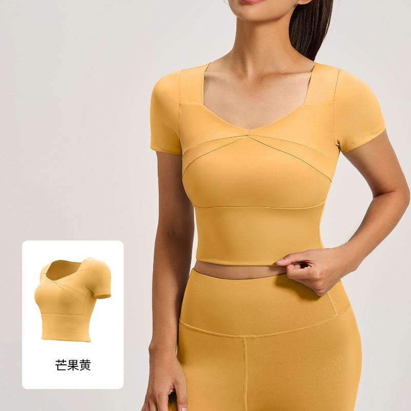 Women's Yoga Short Sleeve Sports Fitness Tops