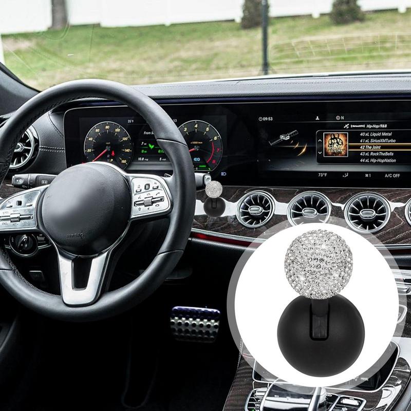 Car Push To Start Button Rocker Decorative One-Button Start Rhinestone Ball-bar Rocker Joystick Car interior styling Accessories