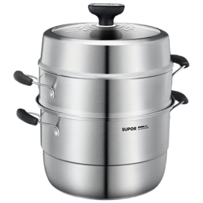 SUPOR 26cm 3-Tier 304 Stainless Steel Steamer