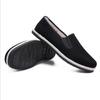 Low-top flat-soled old Beijing cloth shoes, simple solid-color cloth shoes, casual one-pedal lazy round canvas shoes