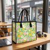 Floral Tote Bag Fashion Canvas Handbag Casual Large Capacity Shopping Purse for Daily Use