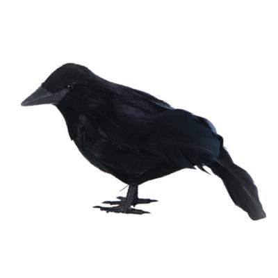 Stolní figurky Halloween Ravens Realistické černé opeřené vrány Multifunkční slavnostní atmosféra Rekvizity strašidelného domu
