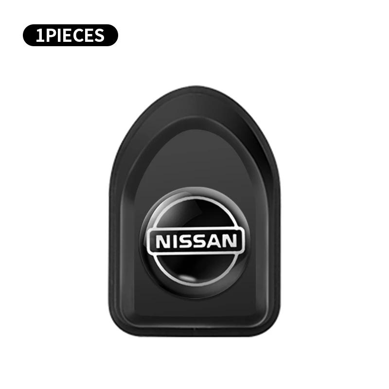 Fashion Mini Car Hooks Black Plastic Self Adhesive Invisible Hooks For Nissan Tiida Teana Skyline Juke X-trail Car Accessories